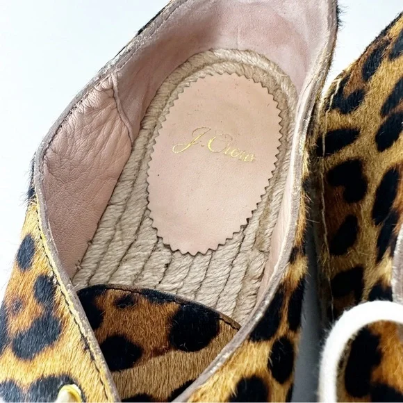 J. Crew Espadrille Sneakers in Leopard Calf Hair Size - Picture 3 of 6
